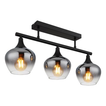 Globo - Přisazený lustr 3xE27/40W/230V černá