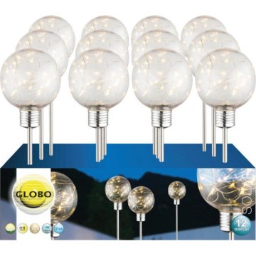 Globo - SADA 12x LED Solární svítidlo LED/3,2V IP44 600 mAh