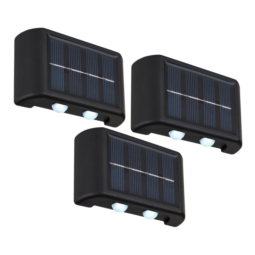 Globo - SADA 3x LED Solární svítidlo LED/0,8W/3V 6500K IP44 600 mAh