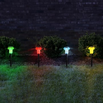 Globo - SADA 4x LED RGB Solární svítidlo LED/0,05W/3V IP44