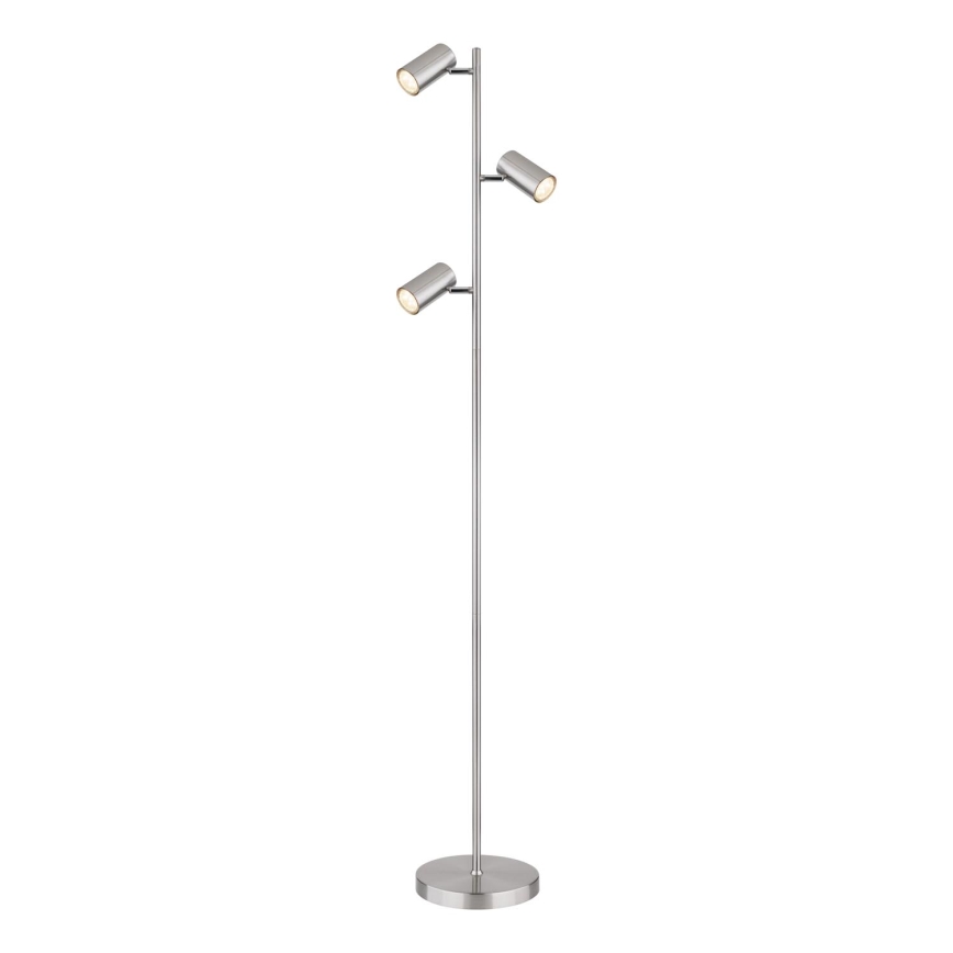 Globo - Stojací lampa 3xGU10/5W/230V matný chrom