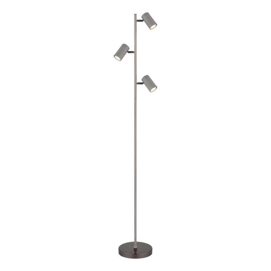 Globo - Stojací lampa 3xGU10/5W/230V šedá