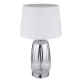 Globo - Stolní lampa 1xE27/40W/230V bílá/stříbrná