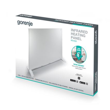 GORENJE IR540W - Chytrý elektrický infrapanel 540W časovač IP44 Wi-Fi bílá