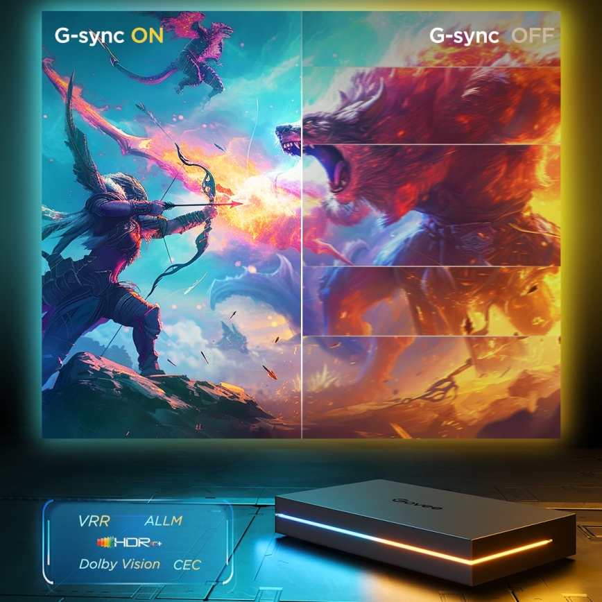 Govee - AI Sync Box 2 Smart TV RGBICW podsvětlení 55-65 Wi-Fi