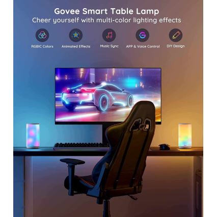 Govee - Aura SMART RGBIC Stolní lampa Wi-Fi