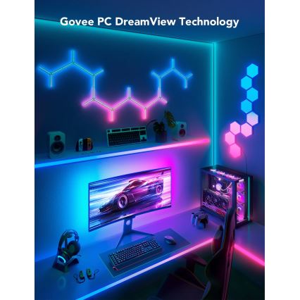 Govee - Dreamview G1 Smart LED RGBIC podsvícení monitoru 27-34" Wi-Fi