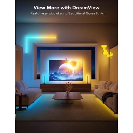 Govee - DreamView T2 DUAL TV 55-65" SMART LED podsvícení RGBIC Wi-Fi + dálkové ovládání