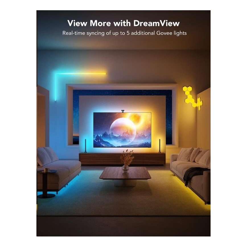 Govee - DreamView T2 DUAL TV 55-65" SMART LED podsvícení RGBIC Wi-Fi + dálkové ovládání