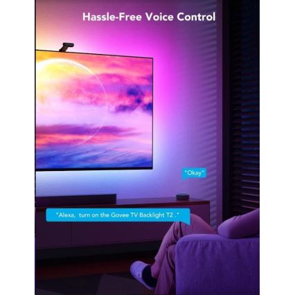 Govee - DreamView T2 DUAL TV 55-65" SMART LED podsvícení RGBIC Wi-Fi + dálkové ovládání