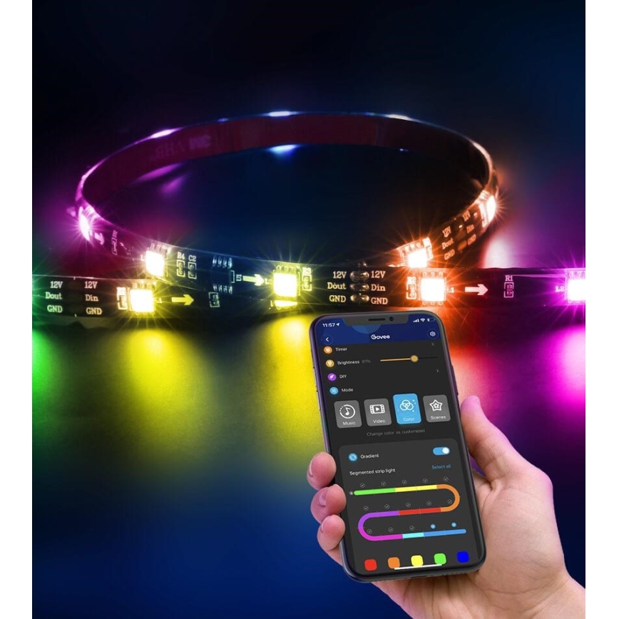 Govee - DreamView TV 55-65 SMART LED podsvícení RGBIC Wi-Fi