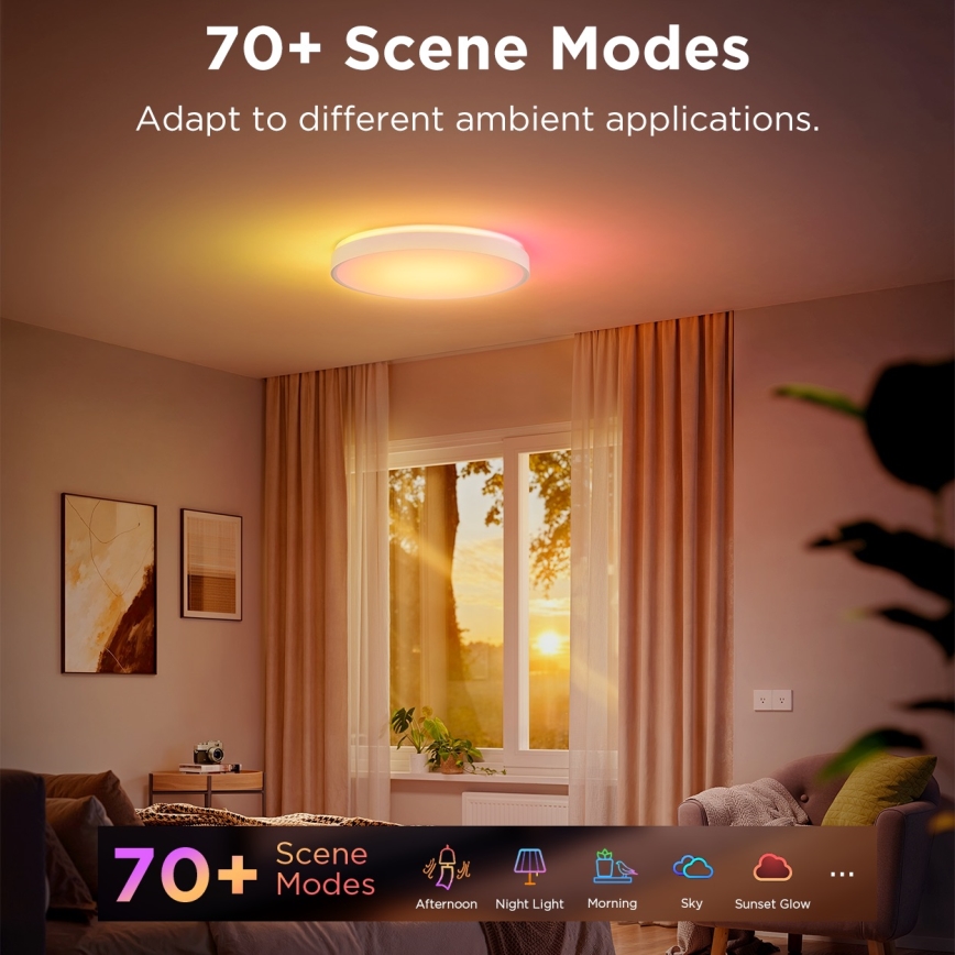 Govee - LED RGBIC Stmívatelné stropní svítidlo LED/49W/230V 2700-6500K Wi-Fi