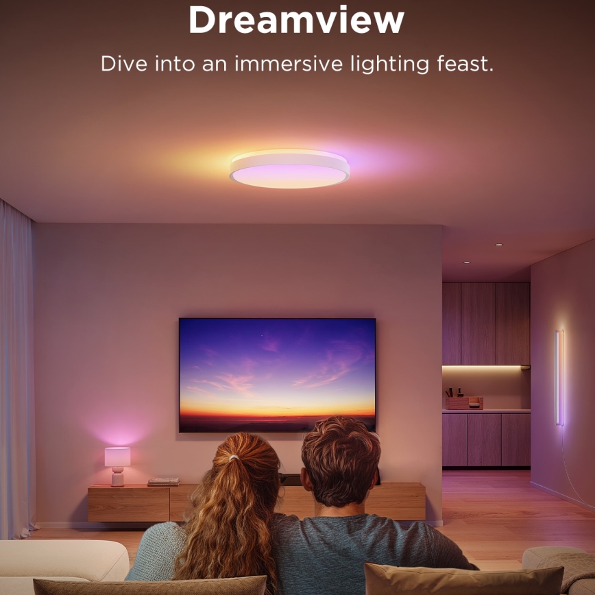 Govee - LED RGBIC Stmívatelné stropní svítidlo LED/49W/230V 2700-6500K Wi-Fi
