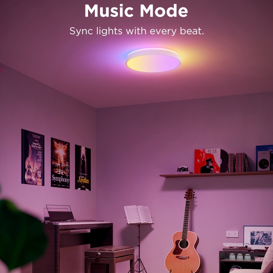 Govee - LED RGBIC Stmívatelné stropní svítidlo LED/49W/230V 2700-6500K Wi-Fi