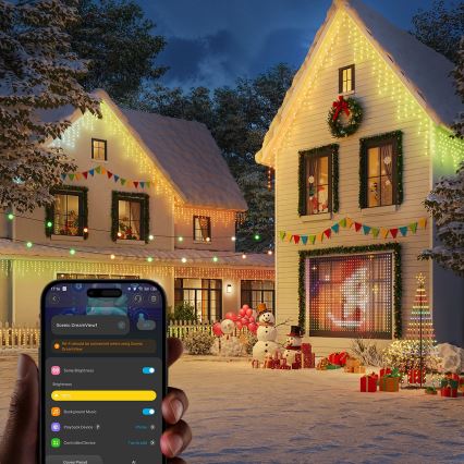 Govee - LED RGBIC Venkovní řetěz rampouchy 10m Wi-Fi Matter IP65