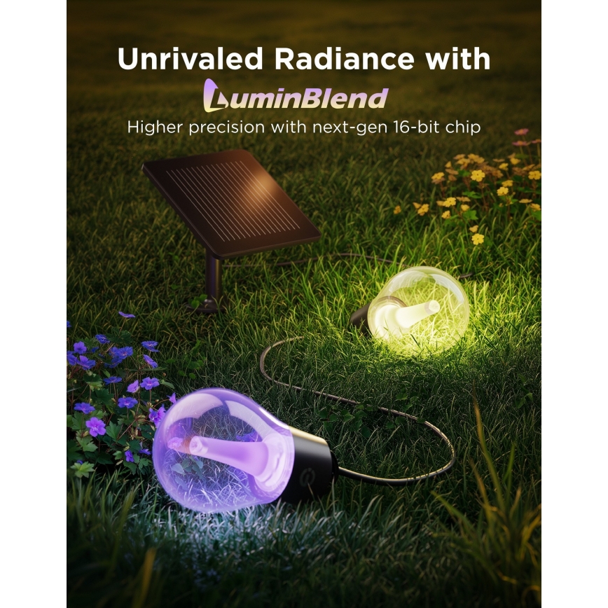 Govee - LED RGBICW Solární řetěz 8xLED/6W/5V Wi-Fi Matter IP67