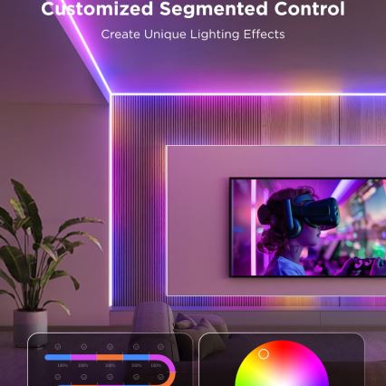 Govee - LED RGBICW Stmívatelný pásek COB 3780 diod 3m Wi-Fi Matter