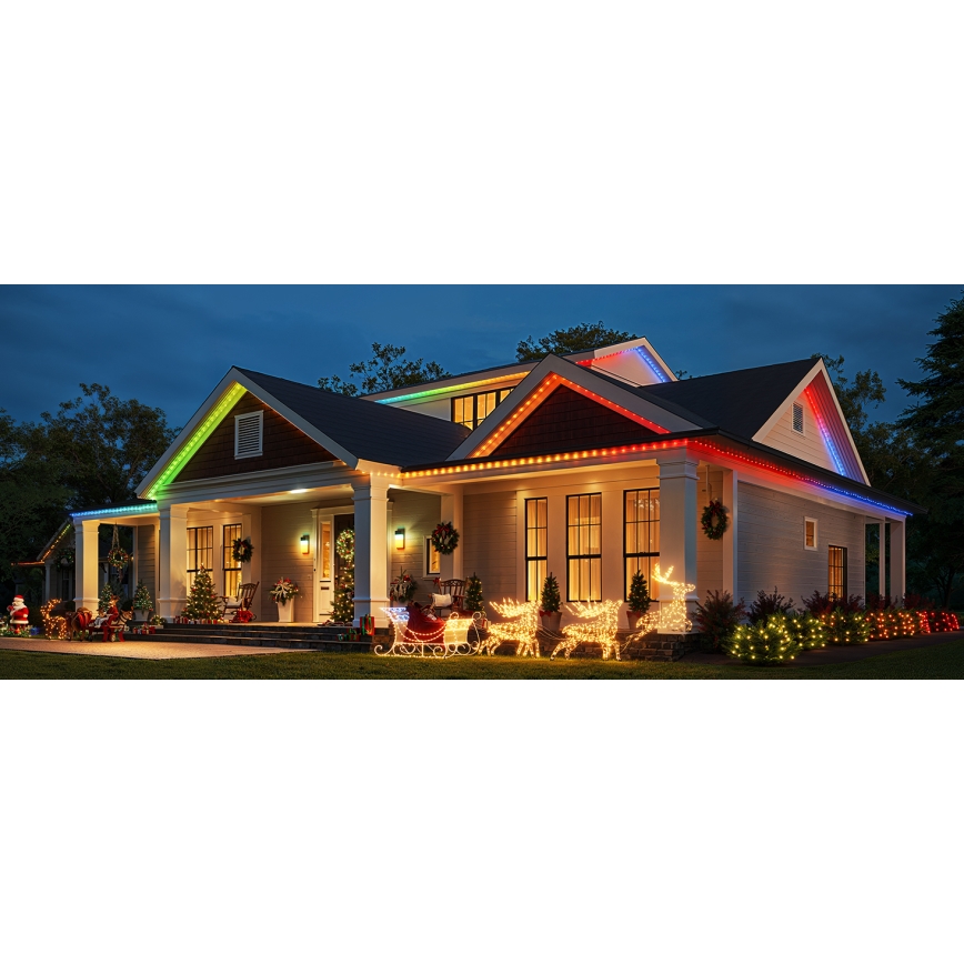 Govee - LED RGBICW Venkovní vánoční řetěz 2700-6500K 20m Wi-Fi Matter IP66