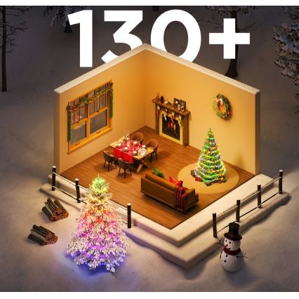 Govee - LED RGBICW Venkovní vánoční řetěz 2700-6500K 20m Wi-Fi Matter IP66