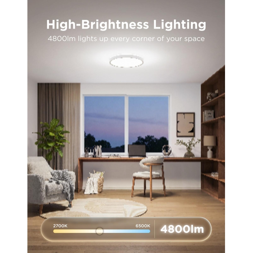 Govee - LED RGBICWW Stmívatelné stropní svítidlo LED/55W/230V pr. 46 cm Matter Wi-Fi