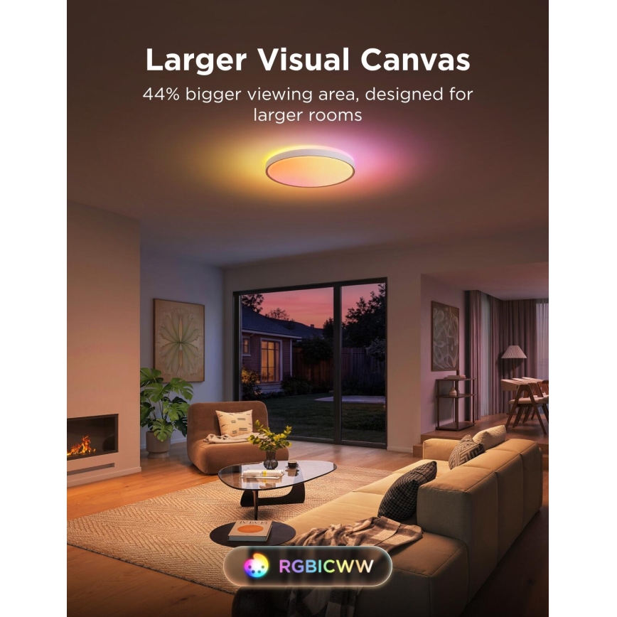 Govee - LED RGBICWW Stmívatelné stropní svítidlo LED/55W/230V pr. 46 cm Matter Wi-Fi