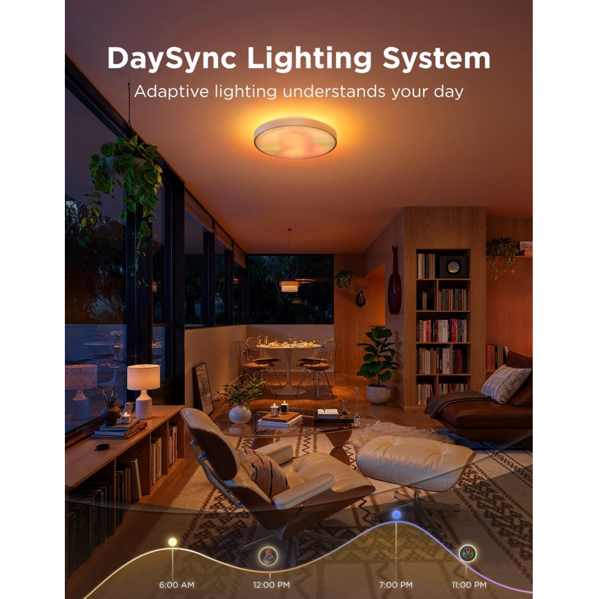 Govee - LED RGBICWW Stmívatelné stropní svítidlo LED/55W/230V pr. 53 cm Matter Wi-Fi