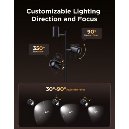 Govee - LED RGBICWW Stmívatelná stojací lampa TREE MATTER LED/48W/230V Wi-Fi