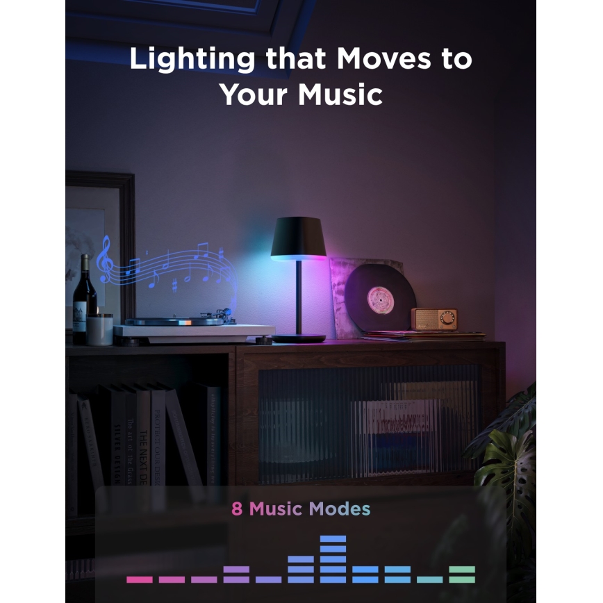 Govee - LED RGBICWW Stmívatelná stolní lampa CLASSIC MATTER LED/10W/5V 4800mAh Wi-Fi