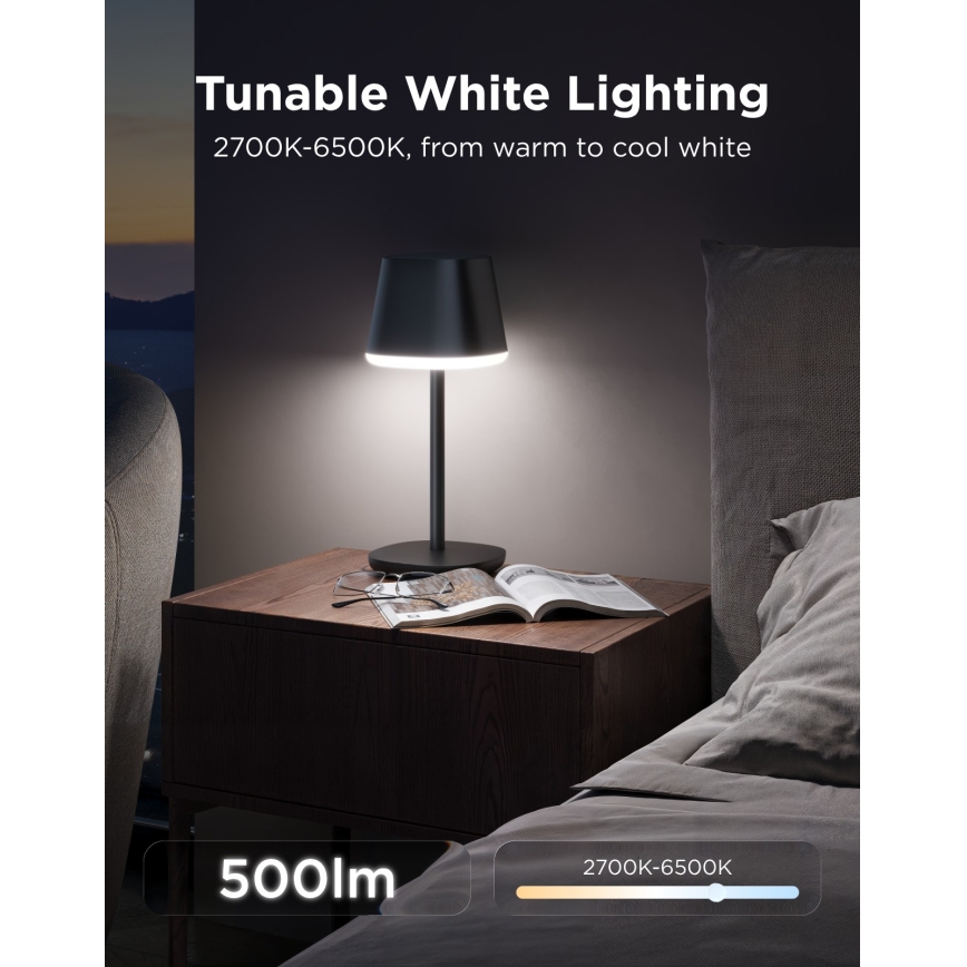 Govee - LED RGBICWW Stmívatelná stolní lampa CLASSIC MATTER LED/10W/5V 4800mAh Wi-Fi