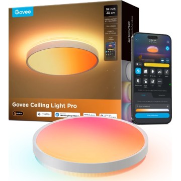 Govee - LED RGBICWW Stmívatelné stropní svítidlo LED/55W/230V pr. 46 cm Matter Wi-Fi