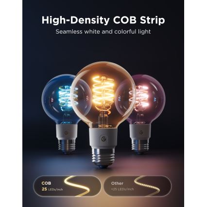 Govee - LED RGBWW Stmívatelná žárovka Smart MATTER G80 E27/5W/230V 2700-6500K Wi-Fi