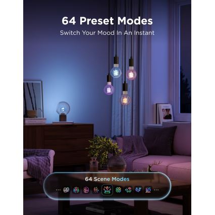 Govee - LED RGBWW Stmívatelná žárovka Smart MATTER G80 E27/5W/230V 2700-6500K Wi-Fi