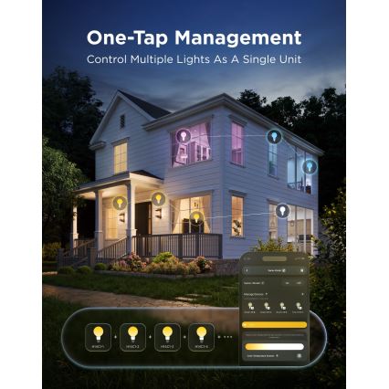 Govee - LED RGBWW Stmívatelná žárovka Smart MATTER G80 E27/5W/230V 2700-6500K Wi-Fi