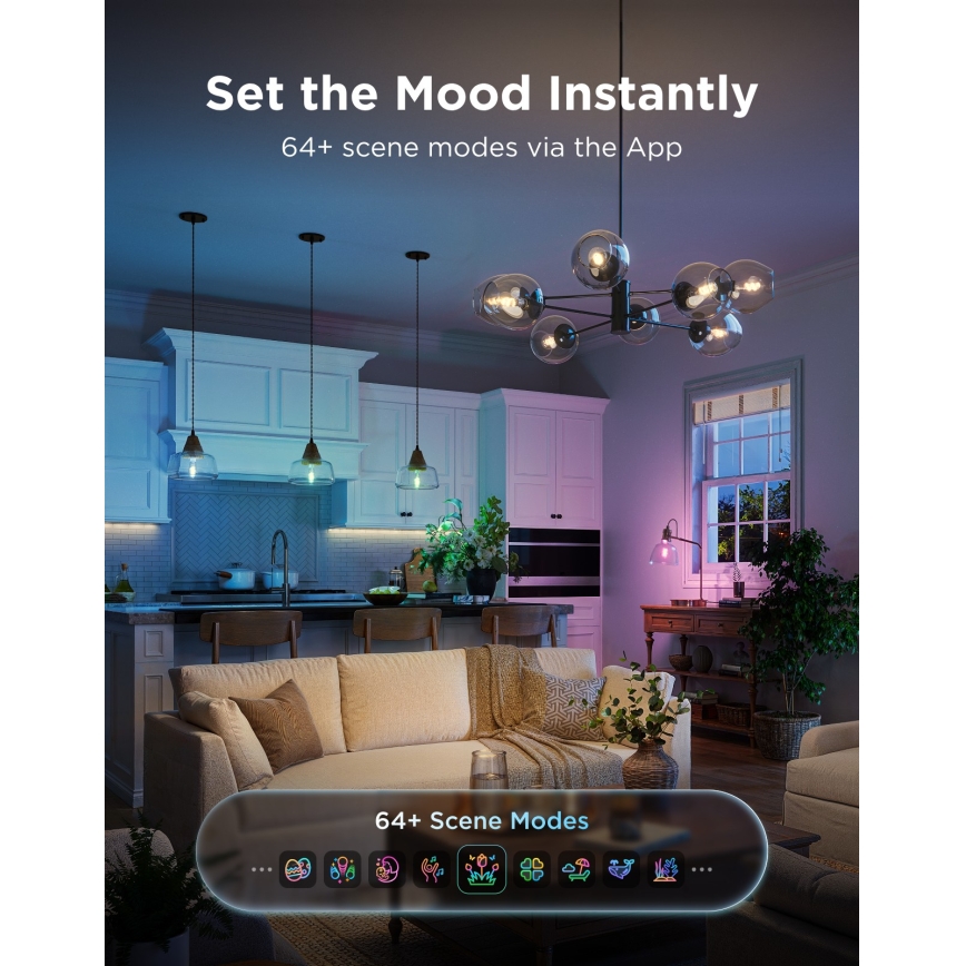 Govee - LED RGBWW Stmívatelná žárovka Smart MATTER ST64 E27/5W/230V 2700-6500K Wi-Fi