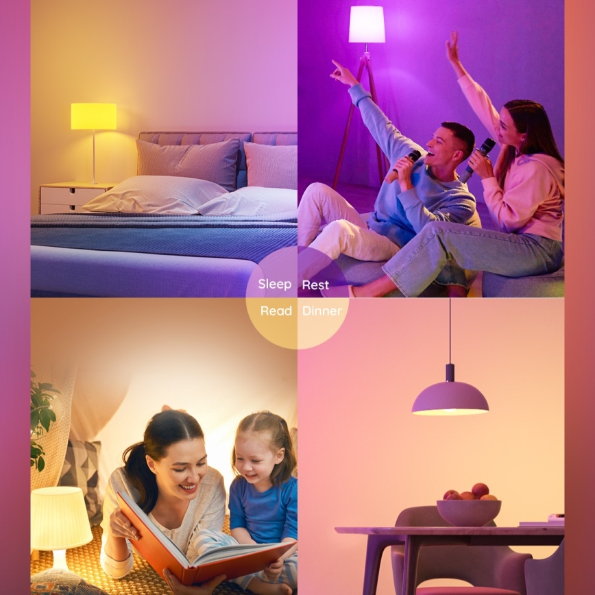 Govee - LED RGBWW Stmívatelná žárovka Smart E27/9W/230V 2700-6500K Wi-Fi