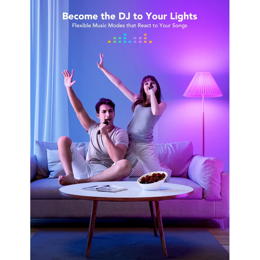 Govee - LED RGBWW Stmívatelná žárovka Smart E27/9W/230V 2700-6500K Wi-Fi
