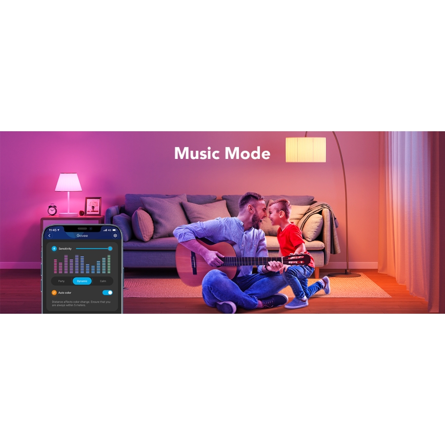 Govee - LED RGBWW Stmívatelná žárovka Smart E27/9W/230V 2700-6500K Wi-Fi