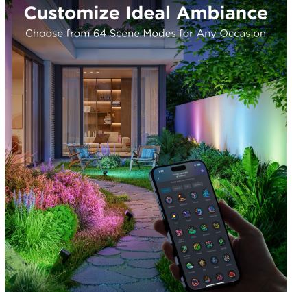 Govee - SADA 2x LED RGBWW Stmívatelný reflektor LED/12W/230V IP67 2700-6500K Wi-Fi
