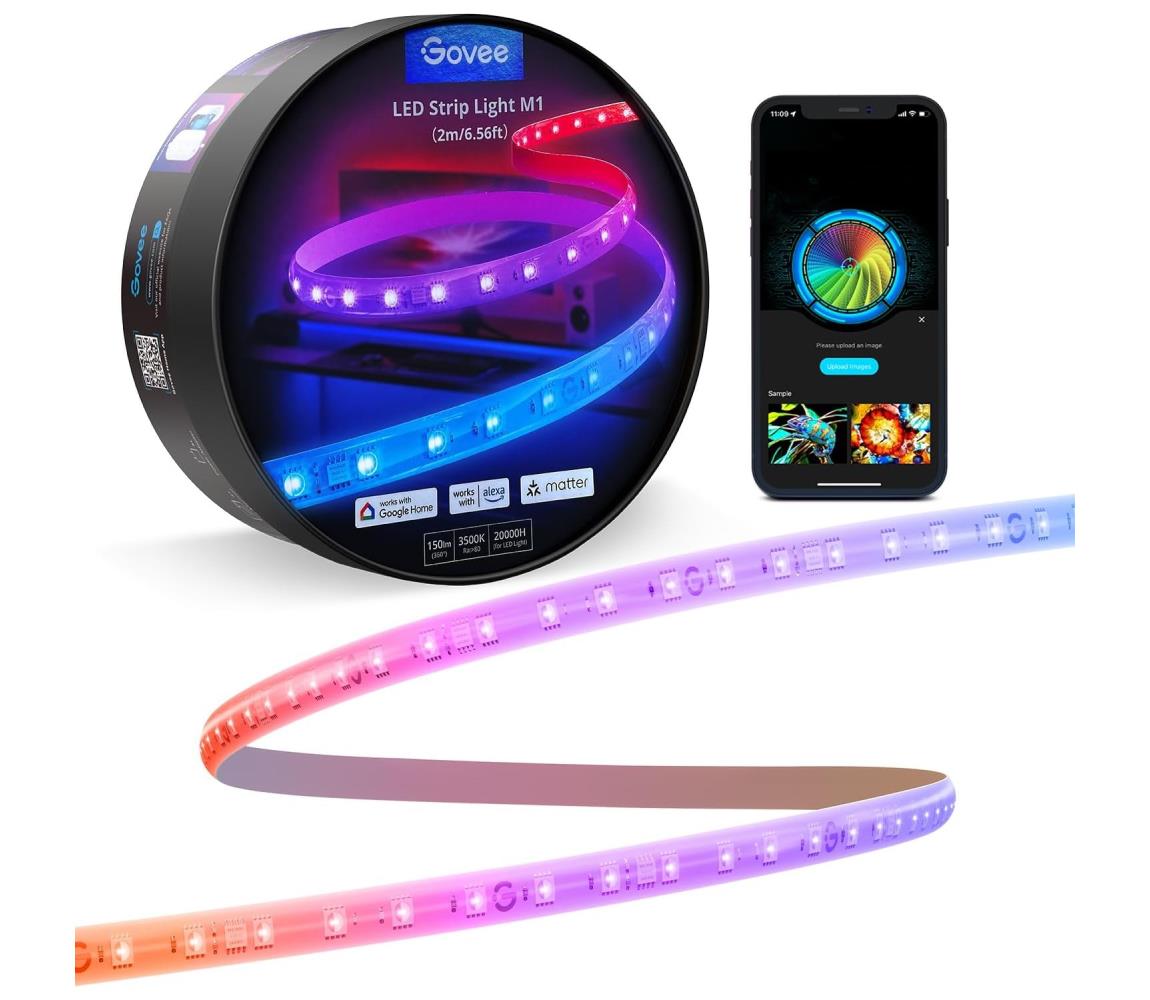 Govee Govee - M1 PRO PREMIUM Smart RGBICW+ LED pásek 2m Wi-Fi Matter