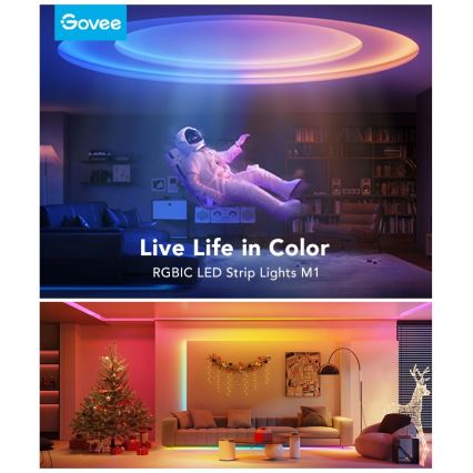 Govee - M1 PRO PREMIUM Smart RGBICW+ LED pásek 2m Wi-Fi Matter