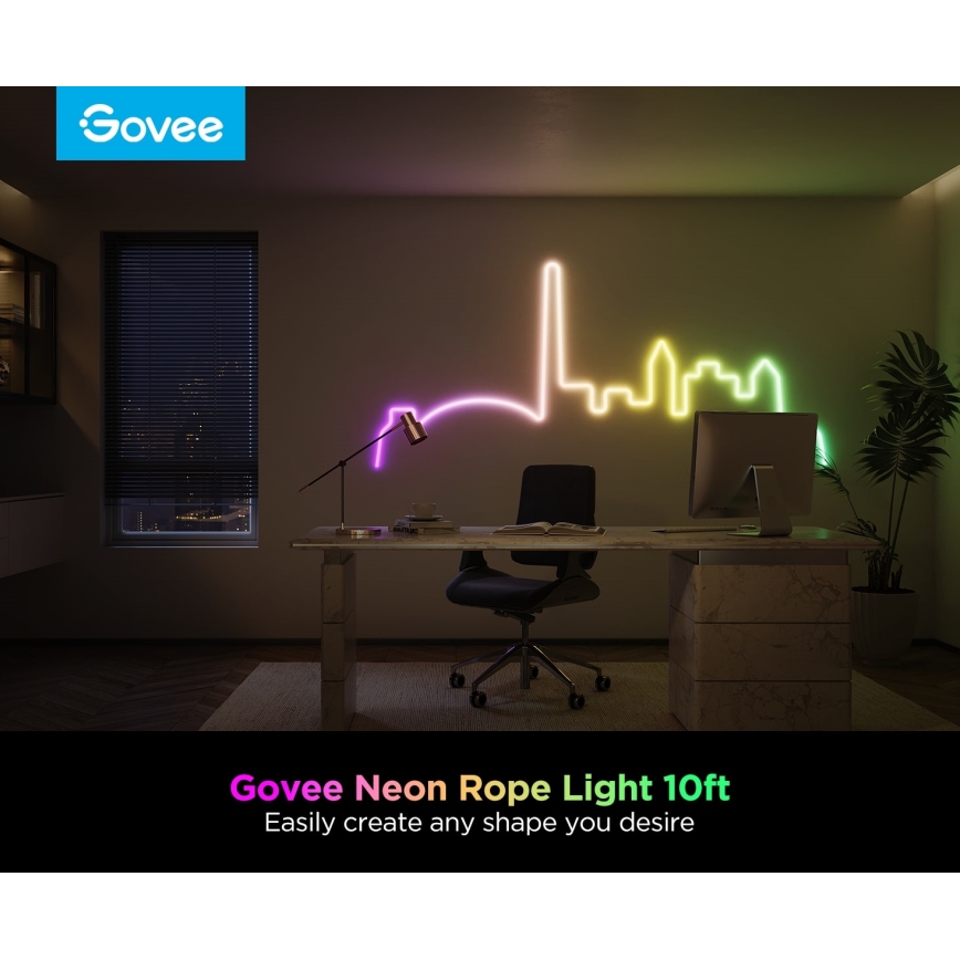 Govee - Neon 2 MATTER ohebný LED pásek 3m RGBIC Wi-Fi