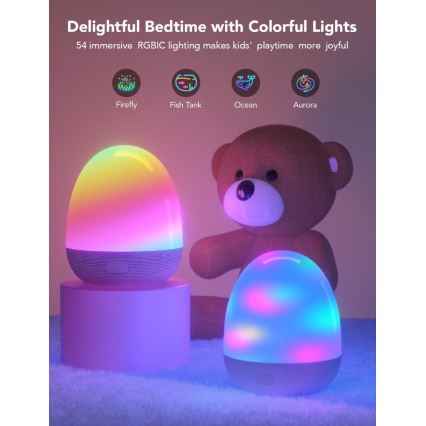 Govee - RGBIC Noční Smart LED světlo s reproduktorem Wi-Fi