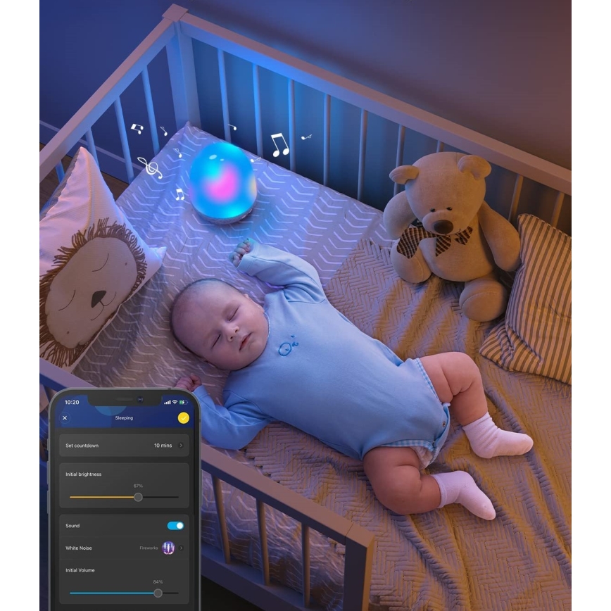 Govee - RGBIC Noční Smart LED světlo s reproduktorem Wi-Fi