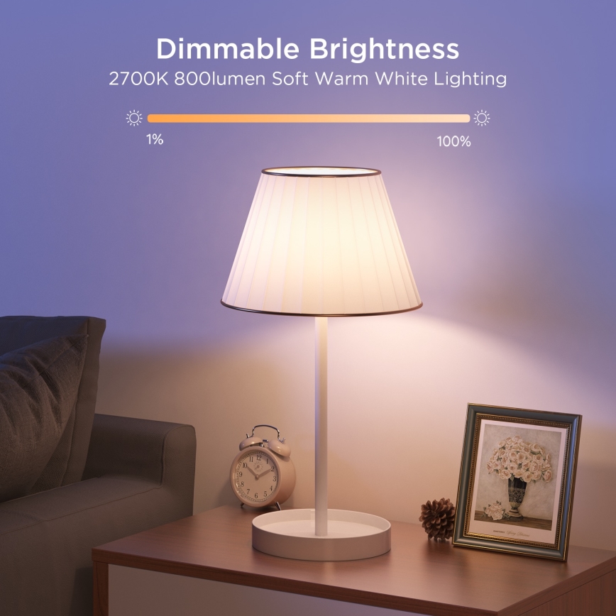 Govee - SADA 2x LED Stmívatelná žárovka Smart MATTER A60 E27/9W/230V 2700-6500K Wi-Fi