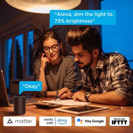 Govee - SADA 2x LED Stmívatelná žárovka Smart MATTER A60 E27/9W/230V 2700-6500K Wi-Fi
