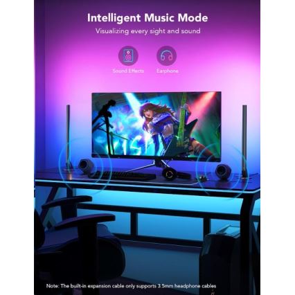 Govee - SADA 2x Smart Gaming Wi-Fi LED RGBIC Panely + Smart Dual + dálkové ovládání
