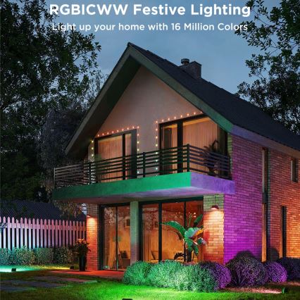Govee - SADA 4x LED RGBICWW Stmívatelný reflektor LED/24W/230V IP66 Matter Wi-Fi