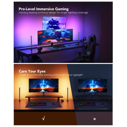 Govee - Smart Gaming WiFi LED Panely + Smart Dual ovladač White Wi-Fi