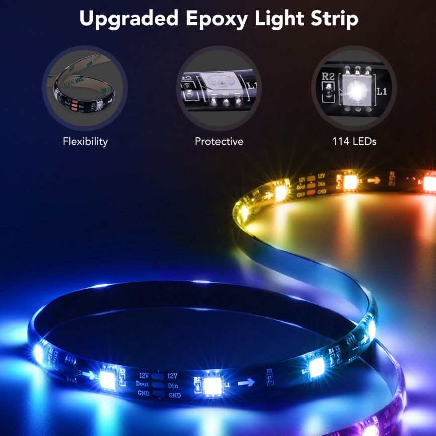 Govee - TV 55-65 SMART LED podsvícení RGBIC Wi-Fi