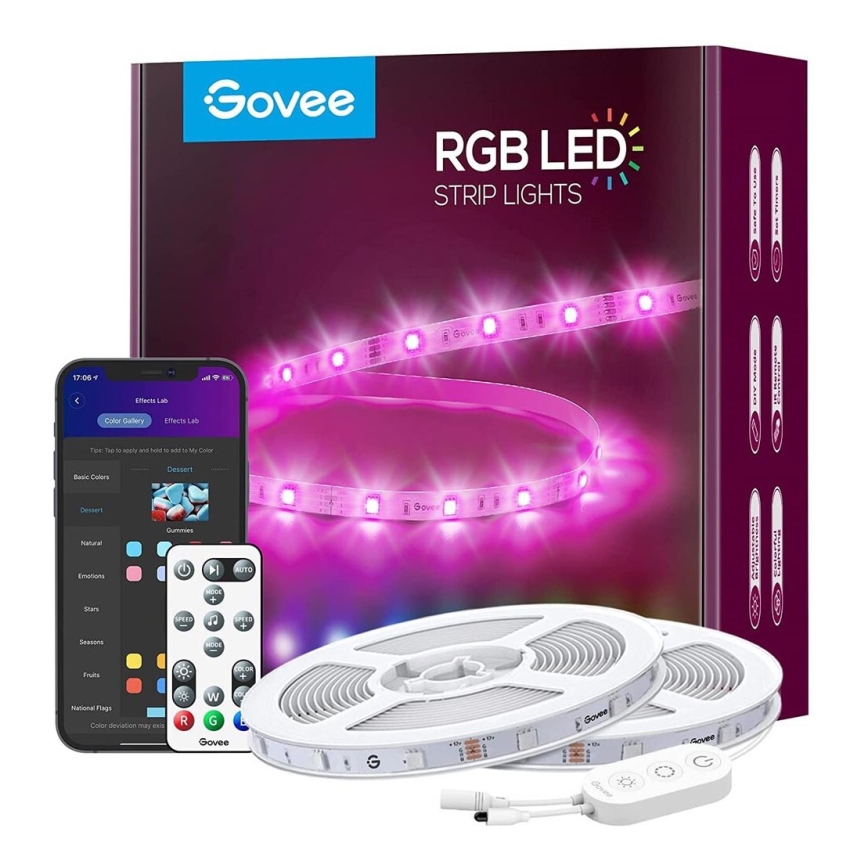 Govee - Wi-Fi RGB Smart LED pásek 15m + dálkové ovládání